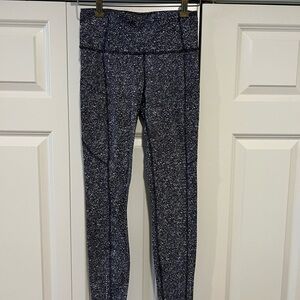Lululemon Athletica Black and White Speckled Leggings